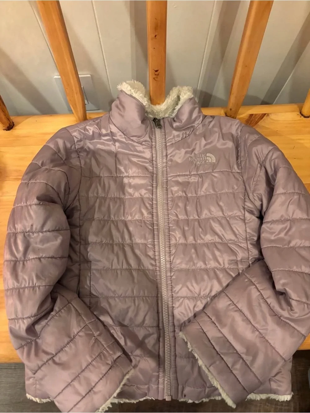 The North Face Women's Quilted Puffer Jacket in Dusty Lavender